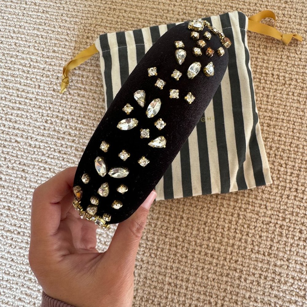 Lele Sadoughi Velvet Embellished Headband